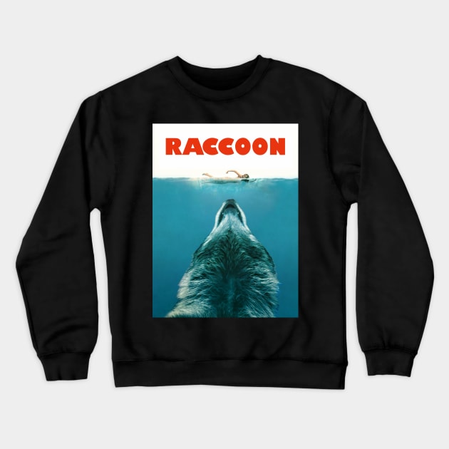 Raccoon Crewneck Sweatshirt by bucketthetrashpanda